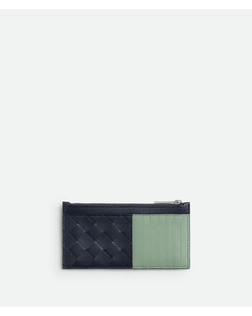 メンズ Bottega Veneta イントレチャート ロング ファスナーカードケース Green