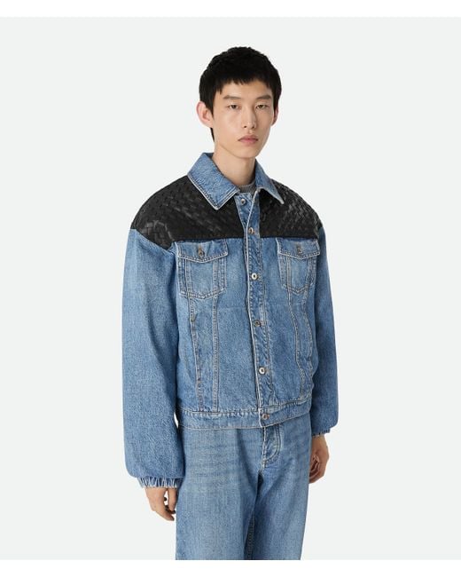 メンズ Bottega Veneta ヴィンテージ インディゴ デニムジャケット Blue