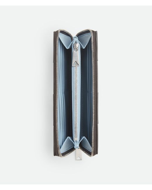 Bottega Veneta Cassette Portemonnaie Mit Umlaufendem Zip in Gray für Herren