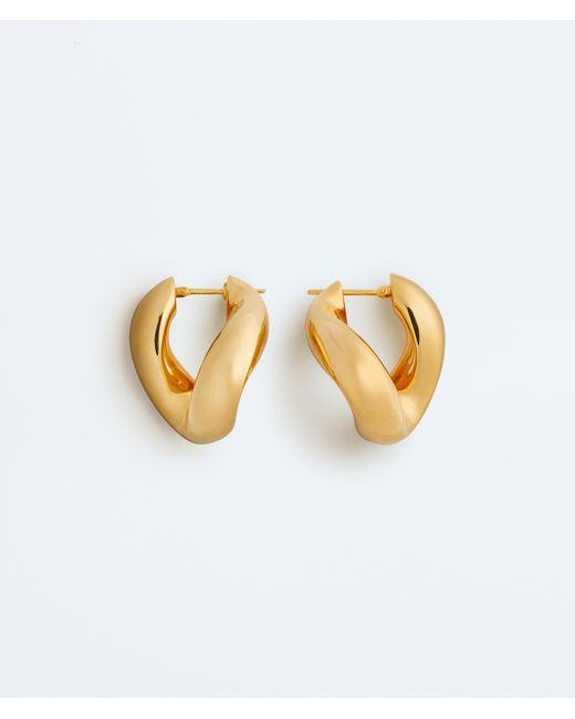 Bottega Veneta White Prisma Chain Earrings