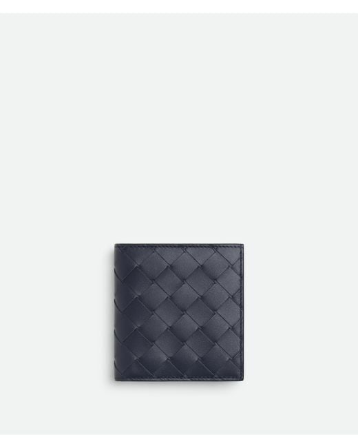 Bottega Veneta Slim Intrecciato Bi-Fold Portemonnaie in Blue für Herren