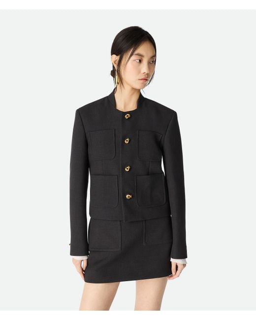 Bottega Veneta Black Light Cotton Jacket
