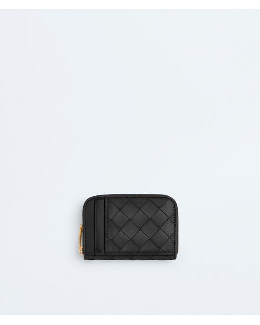 Bottega Veneta White Intrecciato Zipped Coin Purse
