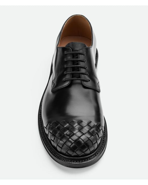 Bottega Veneta Black James Lace-Up Shoe
