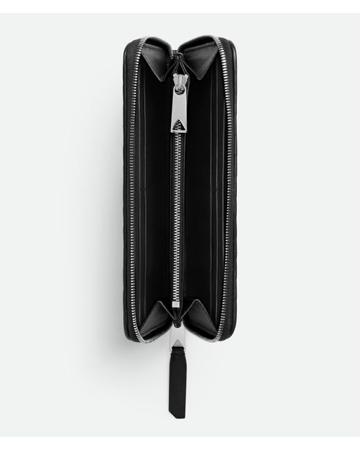 Bottega Veneta Intrecciato Piccolo Portemonnaie Mit Umlaufendem Zip in Black für Herren