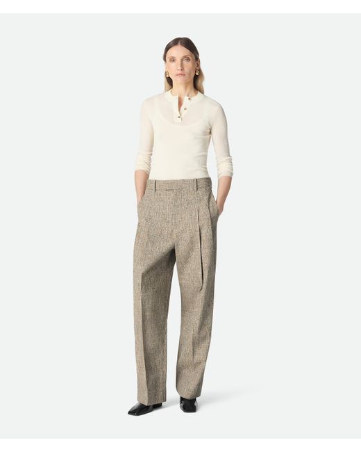 Bottega Veneta Natural Hose Aus Melierter Viskose