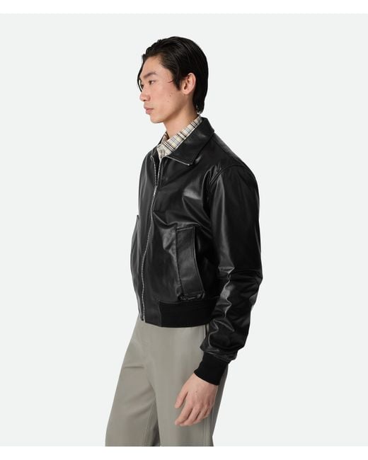 Bottega Veneta Blouson Aus Nappaleder in Black für Herren