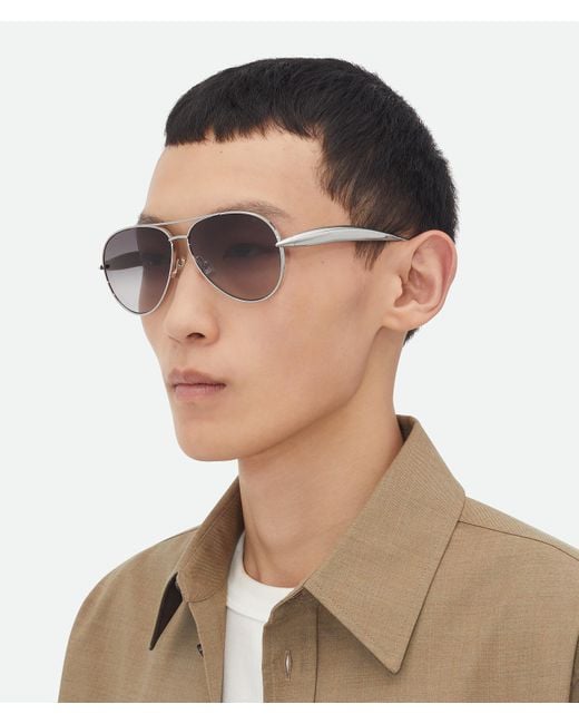 Bottega Veneta サーディン パイロット サングラス Black