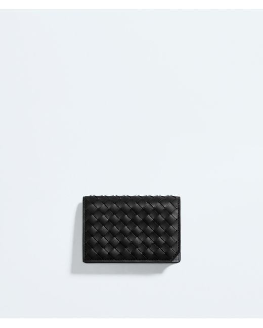 Bottega Veneta White Intrecciato Piccolo Business Card Case for men