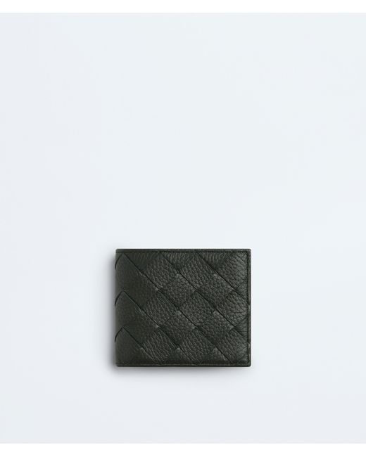 Bottega Veneta Gray Intrecciato Bi-Fold Wallet With Coin Purse for men