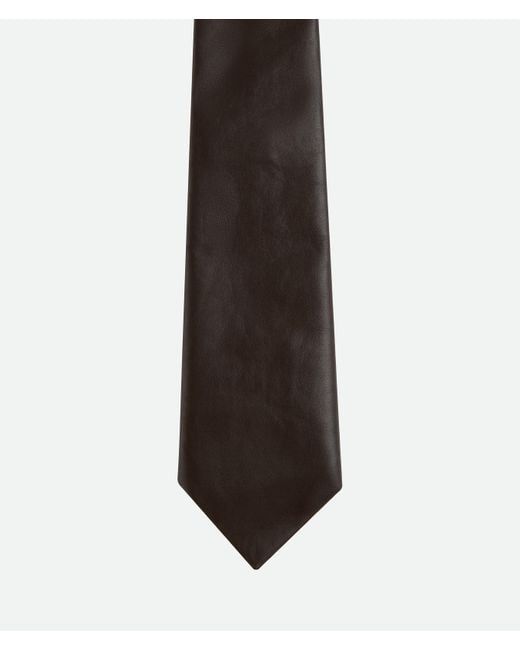 Bottega Veneta Blue Smooth Leather Tie for men