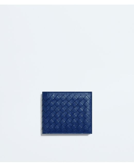 Bottega Veneta Blue Woven Mycelium Bi-Fold Wallet for men