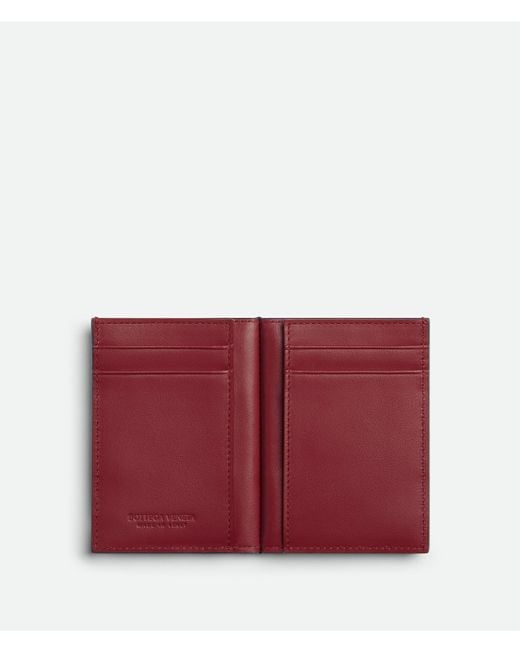 メンズ Bottega Veneta カセット スリム フラップ カードケース Blue