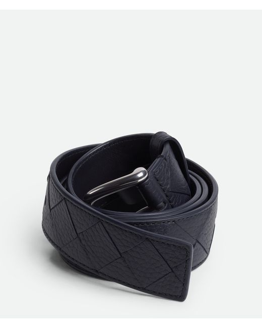 Bottega Veneta Black Intrecciato Belt for men