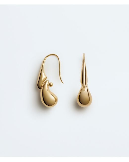 Bottega Veneta White Drop Pendant Earrings