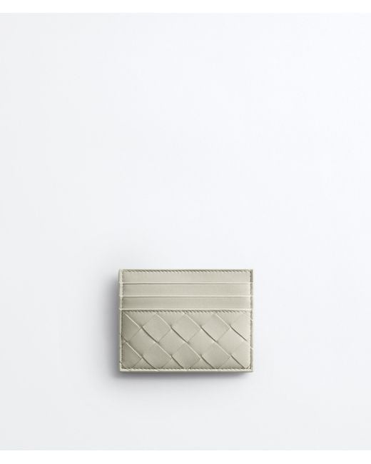 Bottega Veneta White Intrecciato Credit Card Case