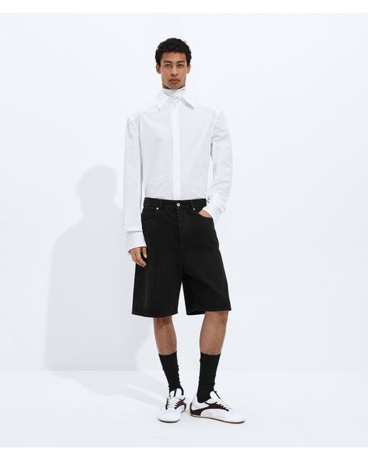 Bottega Veneta White Faded Denim Shorts for men