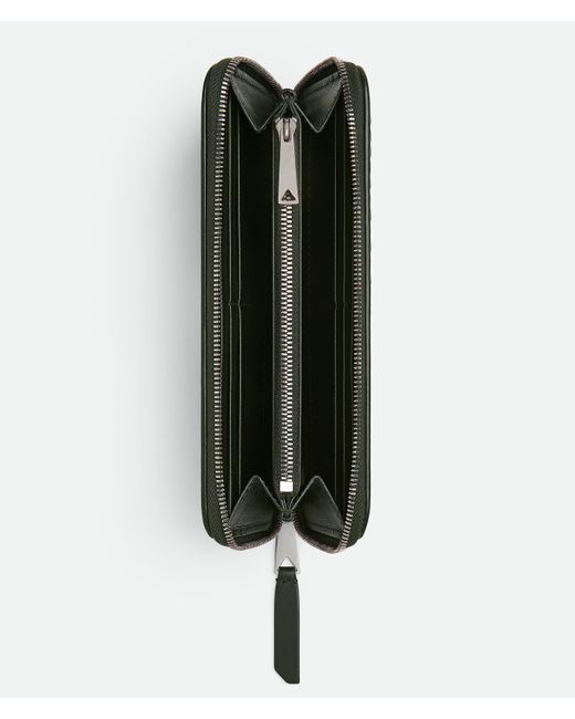 Bottega Veneta Intrecciato Piccolo Portemonnaie Mit Umlaufendem Zip in Black für Herren