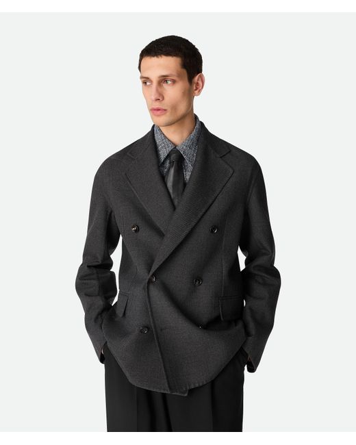 メンズ Bottega Veneta スプリッタブル ウール ジャケット ブラック | Lyst