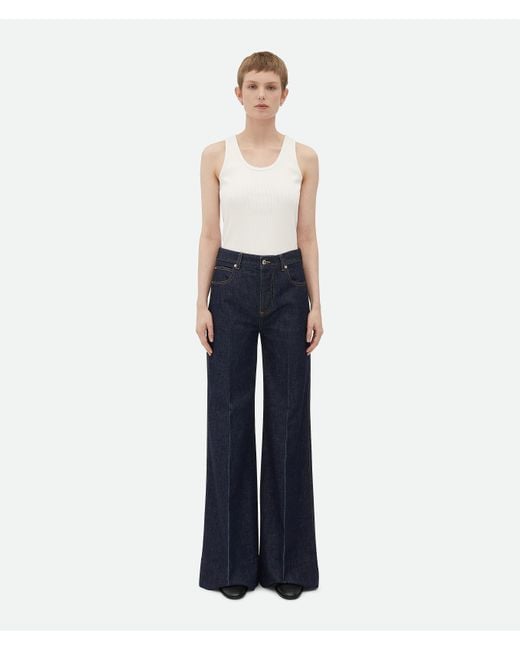 Bottega Veneta White Palazzo-Jeans