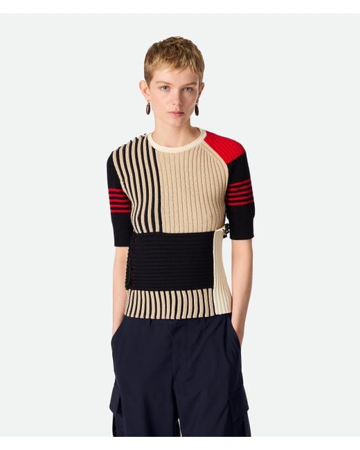 Bottega Veneta ライトコットン パッチワーク トップス Multicolor