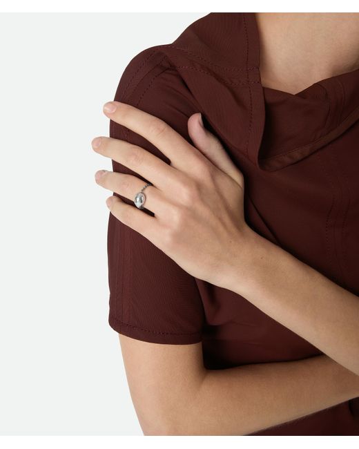 Bottega Veneta White Drop Ring