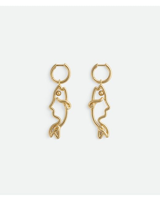 Bottega Veneta White Fish Earrings