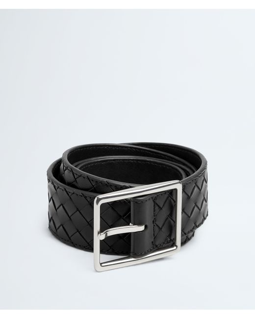 Bottega Veneta Black Intrecciato Piccolo Belt for men