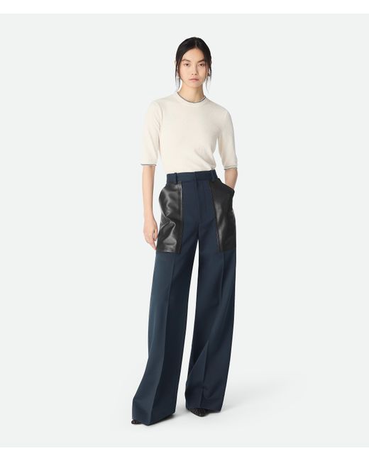 Bottega Veneta ウール＆コットン パンツ Blue