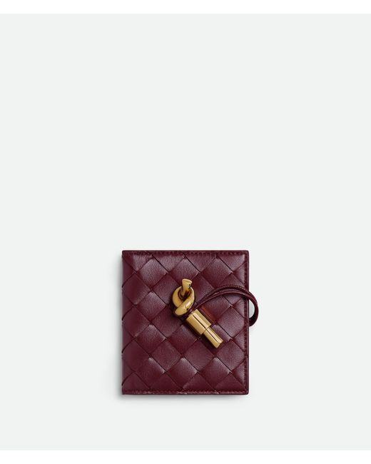 Bottega Veneta Purple Andiamo Flap Card Case