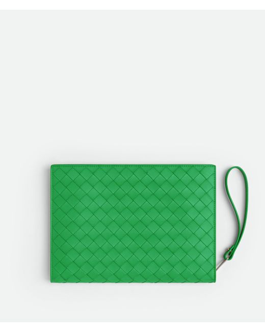 メンズ Bottega Veneta スモール イントレチャート ドキュメントケース Green