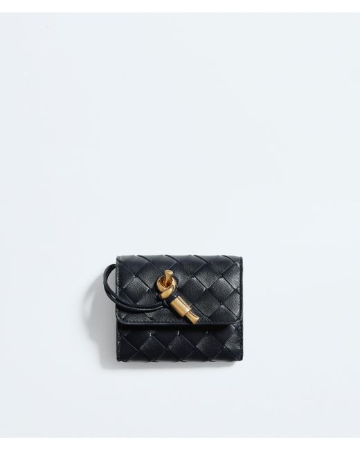 Bottega Veneta White Andiamo Tri-Fold Wallet