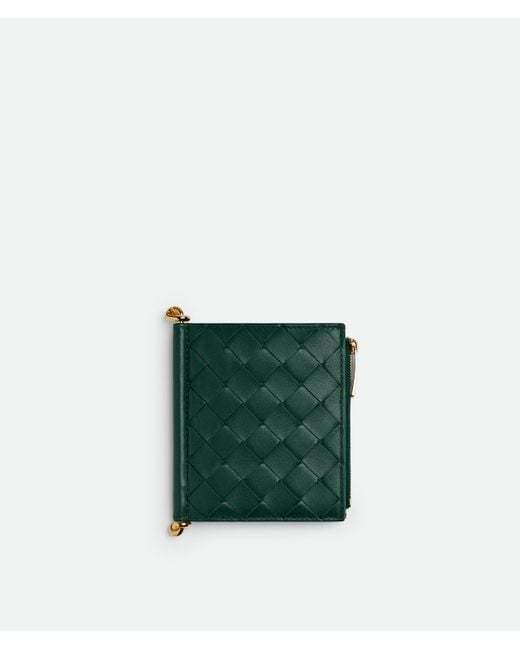 Bottega Veneta Green Solstice Small Bi-Fold Wallet