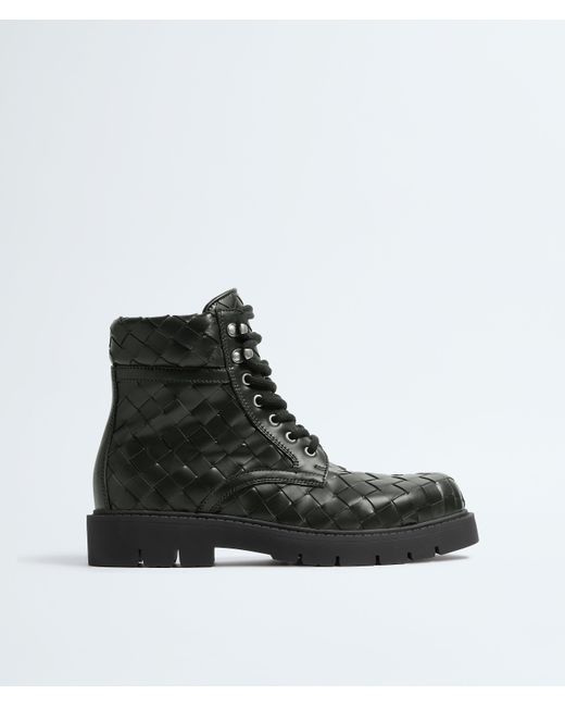 Bottega Veneta Black Haddock Lace-Up Ankle Boot for men