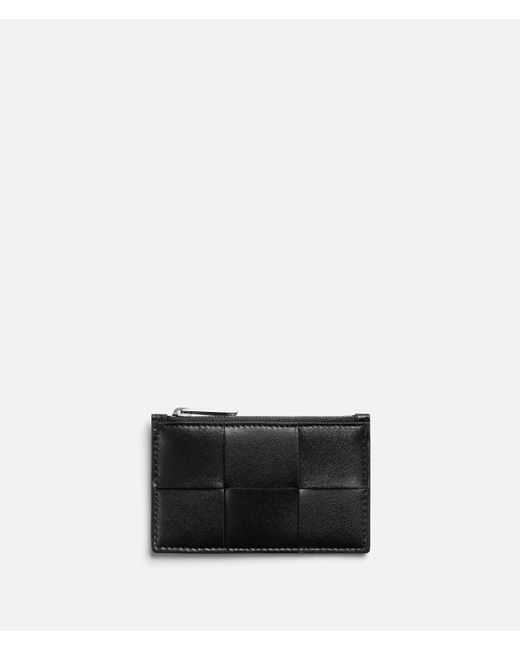 メンズ Bottega Veneta ファスナー付きカードケース Black