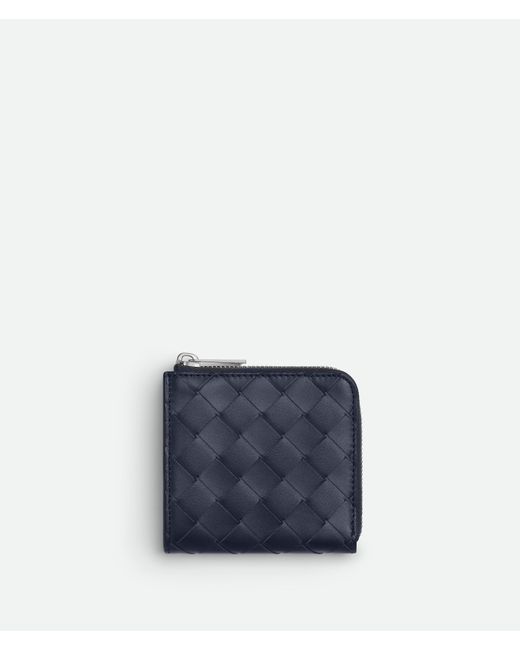 Bottega Veneta Intrecciato Square Portemonnaie Mit Umlaufendem Zip in Blue für Herren