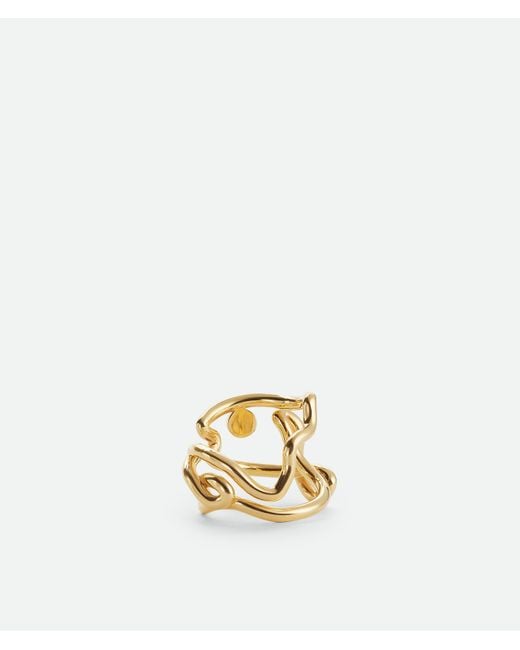 Bottega Veneta Metallic Fish Ring