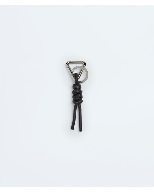 Bottega Veneta White Triangle Key Ring for men