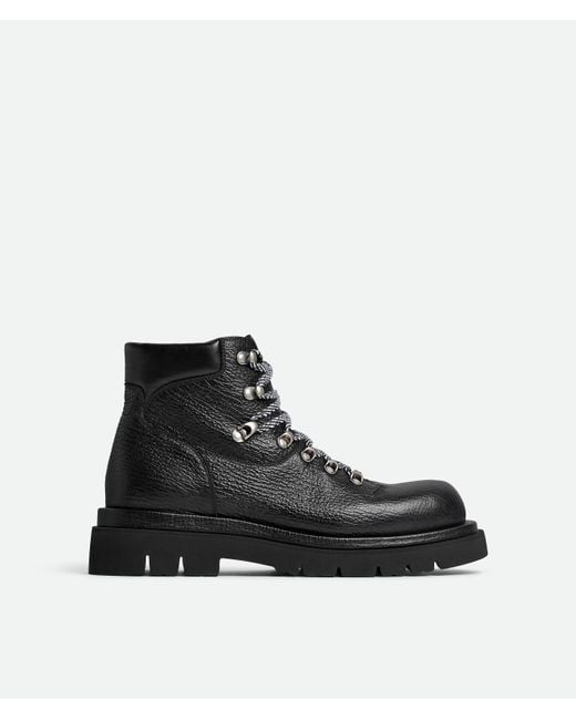 Bottega Veneta Black Lug Hiking Ankle Boot for men
