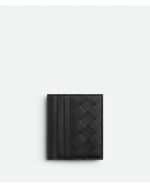 メンズ Bottega Veneta イントレチャート ビルウォレット Black