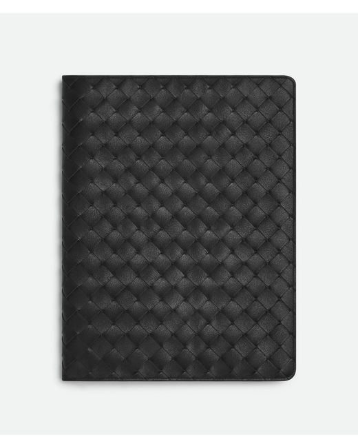 Bottega Veneta Black Maxi Intrecciato Notebook Cover