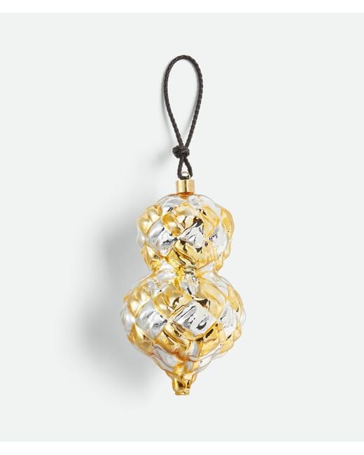 Bottega Veneta Metallic Check Ornament