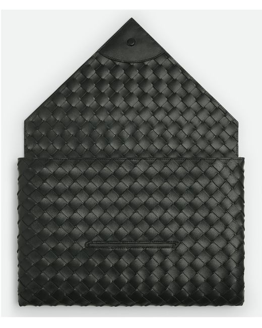 Bottega Veneta ラージ オリガミ エンベロープポーチ Black