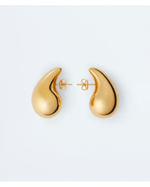 Bottega Veneta Metallic Drop-shaped Earrings