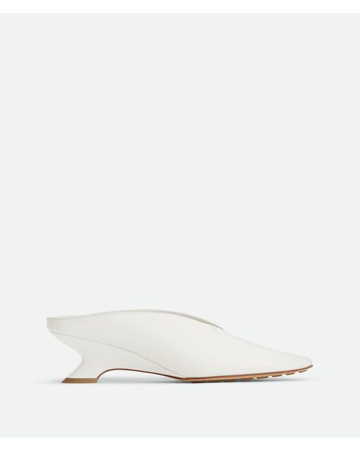 Bottega Veneta White Jet Mule