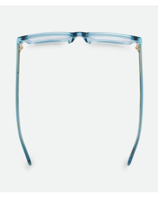 Bottega Veneta Blue Classic Rectangular Eyeglasses