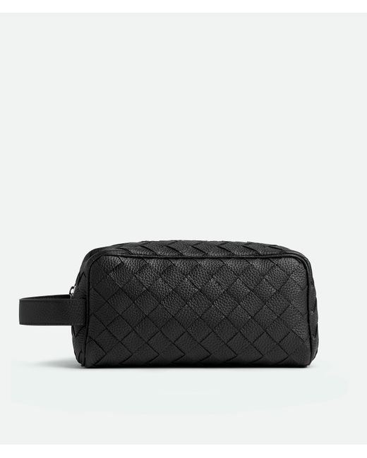 Bottega Veneta Black Intrecciato Travel Pouch for men