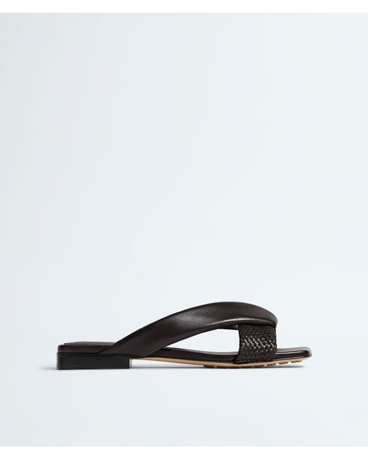 Bottega Veneta White Riva Flat Mule