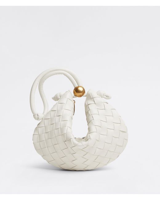 Bottega Veneta Small Turn Pouch in White | Lyst UK