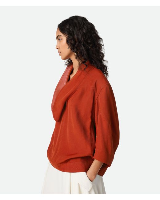 Bottega Veneta ビスコース＆リネン シャツ Red